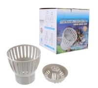 Amosfun Collecteur de Déchets pour Étang à Poissons, Filtre ABS Résistant | Perméabilité Élevée, Ne Se Déforme Pas Facilement, pour Aquarium et Fish Tank, Contrôle de Vidange