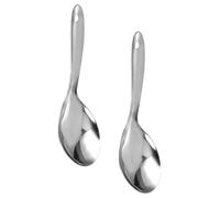 Amosfun Cuillère de Service en Acier Inoxydable pour Riz, Pagaie à Riz Domestique Réutilisable, Lot de 2 Pièces, Outil Cuisine Léger et Essentiel pour Pique-niques ou Pendaison