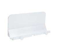 Amosfun Étagère de Rangement Murale Abs Blanche, Support Mural Simple | Rangement pour Réveils et Enceintes sans Fil, Usage Chambre ou Bureau, Accès Facile et Gain de Place