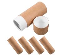 Amosfun Étanchéité et Protection les Chocs en Papier Kraft Boîtes Cylindriques Lot de 5 Couvercles pour Flacons D'emballage D'huiles Essentielles pour Voyage ou Bureau