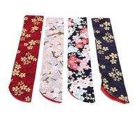 Amosfun Étuis pour Éventails Japonerie Portables 4pcs en Tissu de Soie Léger et Vintage, Pochettes de Rangement Élégantes pour Fêtes D'anniversaire et Emballage de Noël