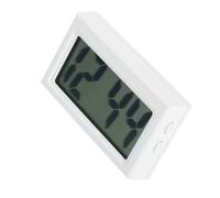 Amosfun Horloge Numérique pour Tableau de Bord de Voiture, Petite Horloge Silencieuse et Légère en Plastique Blanc, Design Minimaliste à Quatre Coins, pour Usage Automobile