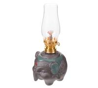 Amosfun Lampe à Huile Décorative Vintage en Céramique Figurine Éléphant, Éclairage D'ambiance Réglable, Base Lestée Stable pour Décoration Intérieure et Événements Maison