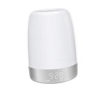 Amosfun Lampe de Chevet Réveil Tactile LED Multicolore Minuterie 3 Niveaux Intensité, Veilleuse Douce pour Chambre D’garçon et Filles, Fonction Alarme 5 Sons Naturels, Lumière Ambiante