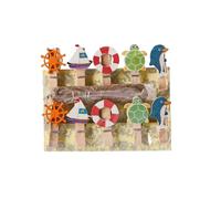Amosfun Lot de 10 Mini Pinces À Linge en Bois avec Ficelle 2M Clips Photo DéCoration Murale Artisanale Suspendue pour FêTes Et Rangement Maison