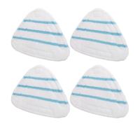 Amosfun Lot de 4 Housses Triangulaires en Fibre Lavables pour Balai Vapeur, Tampons Réutilisables et Résistants pour Nettoyage en Profondeur des Sols