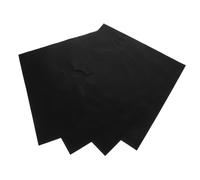 Amosfun Lot De 4 Protège-cuisinière à Gaz 27 Cm En Matériau Antiadhésif Noir Résistant à Haute Température, Réutilisable Et Facile à Nettoyer, Adapté Pour Usage Domestique La Cuisine Gaz
