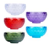Amosfun Lot de 5 Bols Mélangeurs en Cristal Acrylique pour Masque de Boue, Légers et Faciles à Nettoyer, Soins Peau en Voyage Couleur Aléatoire