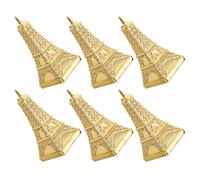 Amosfun Lot de 6 Boîtes à Bonbons en Plastique Doré, Petites Boîtes à Dragées de Mariage Style Européen, Récipient Décoratif Polyvalent pour Fête, Rangement Friandises, Coffret Présent