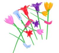 Amosfun Lot de 6 Marqueurs de Verre à Vin en Silicone, Forme Fleur Colorée, Breloques pour Verres Réutilisables, Accessoires pour Fête et Dîner, Identification Pratique Couleur Aléatoire