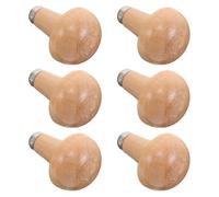 Amosfun Lot de 6 Poignées en Bois Ergonomiques pour Lime, Accessoire de Poignée D'outil de Champignon, Confort de Prise et Installation Sécurisée pour Projets D'atelier