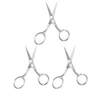 Amosfun Mini Ciseaux à Sourcils en Acier Inoxydable Argenté, Légers et Faciles à Ranger, Lot de 3 Pièces pour Femmes, Outil Précis Visage Sourcils