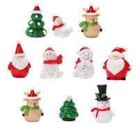 Amosfun Mini-Ornements De NoëL 6.1X4X4cm Figurines pour Boule De Neige DéCoration - Micro Paysage Festif pour Maison Et FêTes