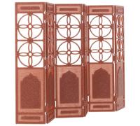 Amosfun Modèle D'écran Décoratif Miniature en Plastique Marron 1:20 Style Chinois Classique Élégant pour Maison de Poupée, Séparateur Pliant pour Scène Miniature DIY