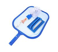 Amosfun Outils de Nettoyage Piscine Brosse Manuelle et Épuisette, Ensemble Solide en Aluminium et PVC pour Sandales Femme