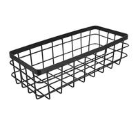 Amosfun Panier De Rangement Mural En Métal Rectangulaire Rack De Mur De Salle De Bain Étagère Suspendue Pour Brosses À Dents Dentifrice Et Petits Articles 11.22 X 5.31 X 3.94 in