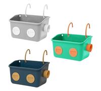 Amosfun Panier Mural Suspendu 3 Niveaux en PP ABS Crochets Adhésifs | Égouttage Intégré, Usage Séparé ou Groupé, Grosse Capacité, Cuisine et Salle de Bain