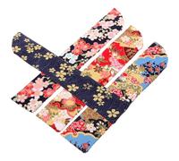 Amosfun Paquet 4pcs pour Éventail Pliant Japonerie en Brocart de Soie Housse Élégante et Délicate, Facile à Ouvrir et Fermer, pour Usage Quotidien et Événements
