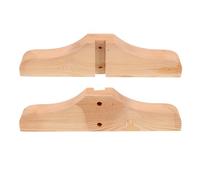Amosfun Pieds de Séparateur de Pièce en Bois Style Japonerie Traditionnel, Base Stable Renfort Latéral, Lot de 2 pour Hôtels et Bureaux