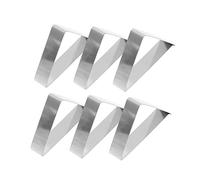 Amosfun Pinces à Nappe Triangulaires en Acier Inoxydable 5 Cm, Lot de 6, Réglables, Adaptées à L'épaisseur de Table, pour Usage Domestique et Extérieur