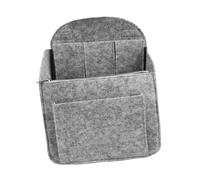 Amosfun Pochette de Rangement en Feutre Gris Clair, Grosse Taille L, Multi-Usage et Respirante, Trousse Pratique pour Téléphone, Tablette et Accessoires, pour Rangement Lit et