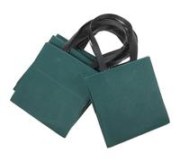 Amosfun Pochette de Rangement Épaisse et Carrée 10 Paquet Poignées en Papier Vert Lot de 10 Pièces pour Bonbons et Magasinage