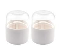 Amosfun Porte-éponge pour Organiser et Isoler Éponges Cosmétiques en Plastique de Maquillage Blanc 2pcs pour Filles et Femmes