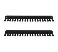 Amosfun Porte-médailles Mural 20 Crochets en Métal Noir, Porte-clés Multifonction pour Sportifs et Rangement Salle de Bain, Présentoir Suspendu Polyvalent 2 Pièces