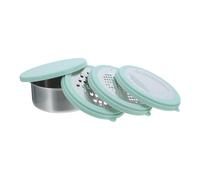 Amosfun Râpe à Fromage Multifonction Acier Inoxydable, 4 Lames Interchangeables Râpe à Gingembre, Bol Rond Base Antidérapante, pour Préparation du Déjeuner, Seniors