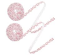 Amosfun Rouleaux de Ruban Rouge Résistant à la Déformation et Facile à Nouer en Polyester Saint-valentin Lot de 2 pour Décorations DIY et Emballage Présent Romantique
