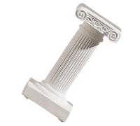 Amosfun Statue de Colonne Romaine Miniature en Résine Blanche, Décoration Extérieure Polyvalente pour Jardin Style Élégant et Forme Décorative