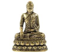 Amosfun Statue De en Laiton 1.77X1.18X0.79 Pouces Ornement Bodhidharma Sculpture Vintage Décoration Bureau Maison