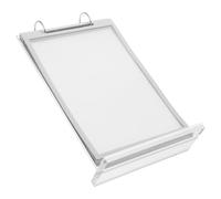 Amosfun Support pour Plaque Acrylique Transparent à Bascule, Porte-afficheur de Bureau Multifonction en Acrylique et Fer, Présentoir Publicitaire de Table pour Menus et Documents