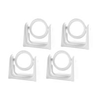 Amosfun Supports de Tringle à Rideaux sans Clous en Abs Blanc, Design Délicat et Portable, Capacité de Charge 5kg, pour Maison et Bureau, Lot de 4 Pièces