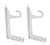 Amosfun Supports de Tringle à Vêtements Muraux Robustes en Acier Laminé à Froid Blanc avec Crochets, Installation Facile pour Bureau et DIY, Lot de 2 Pièces 16 Pouces