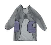 Amosfun Tablier Transparent Coupe Flexible Imperméable en Pvc à Manches Longues avec 2 Poches Essuie-mains et Dos en Maille et Protection Cuisine Unisexe