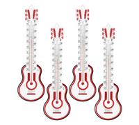 Amosfun Thermomètre Mural Intérieur en Plastique Blanc Chiffres Clairs et Facile à Lire, Pack de 4 Pièces Trou Suspendre, pour Bureau et Maison