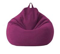 AMOUNE Housse de Pouf Poire en Coton et Lin(80x90cm) - Sans Remplissage - Violet