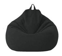 AMOUNE Housse de Pouf Poire, Sans Remplissage, Canapé, Pouf d'intérieur/extérieur, pour adultes et enfants - 80x90cm - Noir