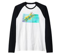 Amour du Kansas avec Un Design Aquarelle de tournesols Manche Raglan