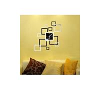 Amovible Diy Acrylique Miroir Mural 3D Sticker Horloge Murale Décorative Noir PL169