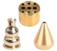 AMOYER 3pcs / Set Laiton brûleur d'encens Porte-encens bâton Bouteille en Forme de Bobine Gourd Porte-encens en cuivre
