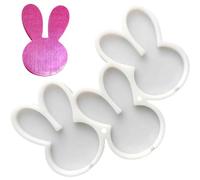 AMOYER Moule À Sucettes en Silicone 3D, Design Lapin De Pâques, Moule À Bonbons Chocolat, Outils De Décoration pour Cuisine