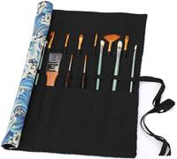 Amoyie Sets de Pinceaux de Peinture, 12 Pinceaux Peinture Nylon avec Trousse en tissu pour Acrylique, Aquarelle, Gouache et Huile, bleu noir