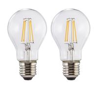 Amp. fil. LED, E27, 806lm rempl. 60W, incand., blc chd, trans., 2p.