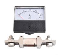 Ampèremètre analogique DC DH-670 W/Shunt - Compteur de panneau - pour 0-200 A/300 A 75 mV - Boîtier en plastique noir - Précision de classe 2.0 - Instrument de mesure de test industriel (200 A)