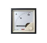 Ampèremètre analogique de panneau V c.c., 72mm x 72mm, -10°C à +65°C, 1% Bobine mobile