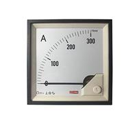 Ampèremètre analogique de panneau V c.c., 96mm x 96mm, -10°C à +65°C, 1% Bobine mobile