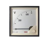 Ampèremètre analogique de panneau V c.c., 96mm x 96mm, -10°C à +65°C, 1% Bobine mobile