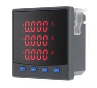 Ampèremètre intelligent triphasé 96 x 96 mm, compteur de courant numérique RS485 pour modbus pour surveillance industrielle de panneaux